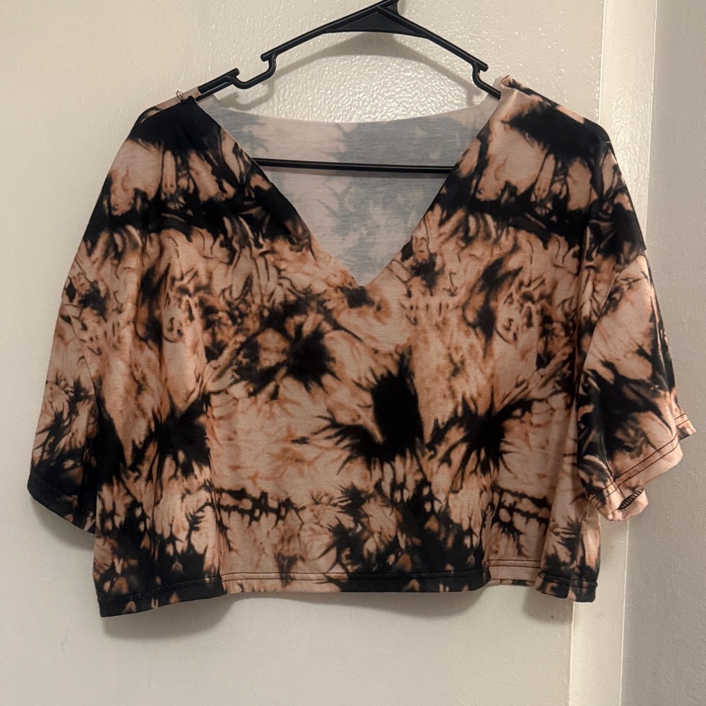 Tie-Dye Off Shoulder Women's Crop Top